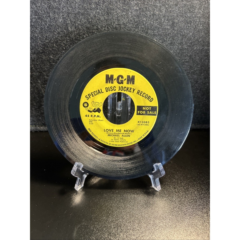 MICHAEL ALLEN: love me now / where i'm wanted MGM 7" Single 45‎ RPM Promo 1965
